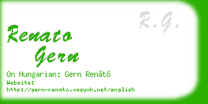renato gern business card