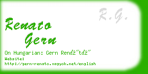 renato gern business card